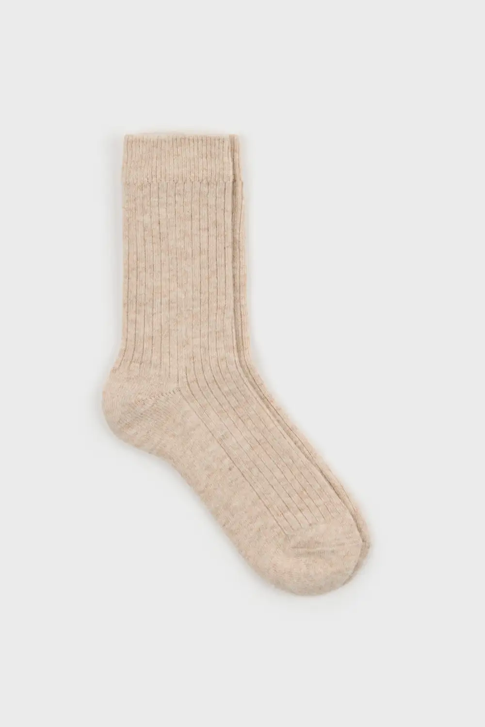 Classic Ribbed Cashmere Wool Blend Socks