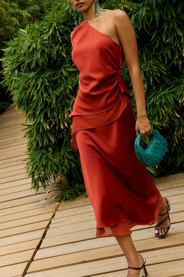 Solid Color Mesh Skirt