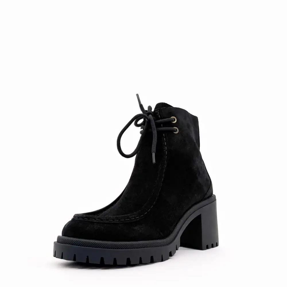 Suede Chunky Heel Ankle Boots