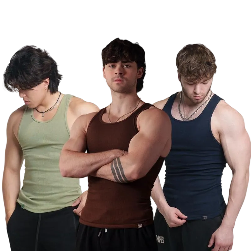 9PACK-Tank Top - Men's Shirt with Classic Design Fitness Wear Athletic Wear