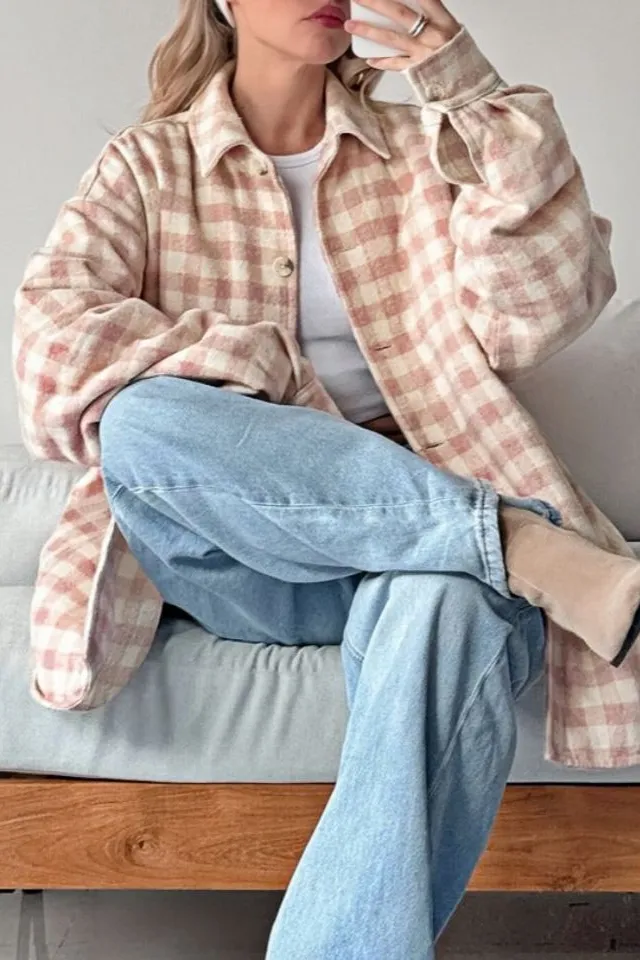 Gingham Lightweight Loose Jacket