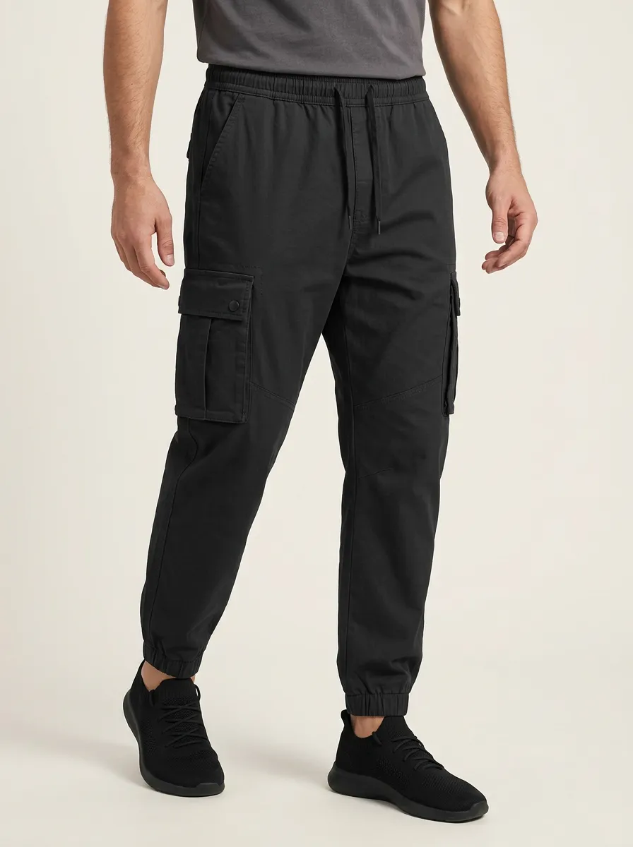 Functional Multi-Pocket Printed Men's Cargo Pants