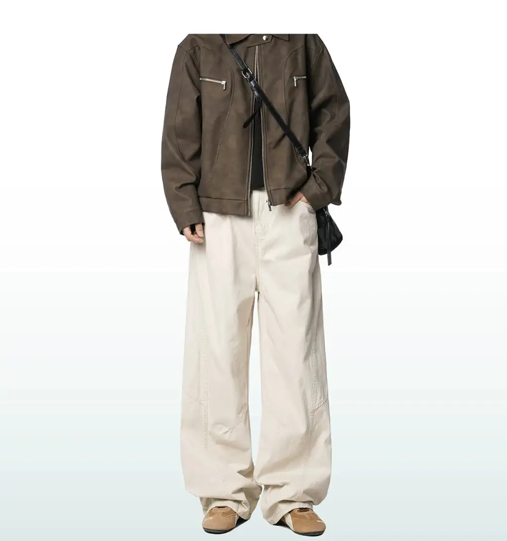Wide Leg Cargo Trousers