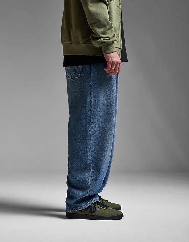 Men's Washed Baggy Stretch Denim Jeans