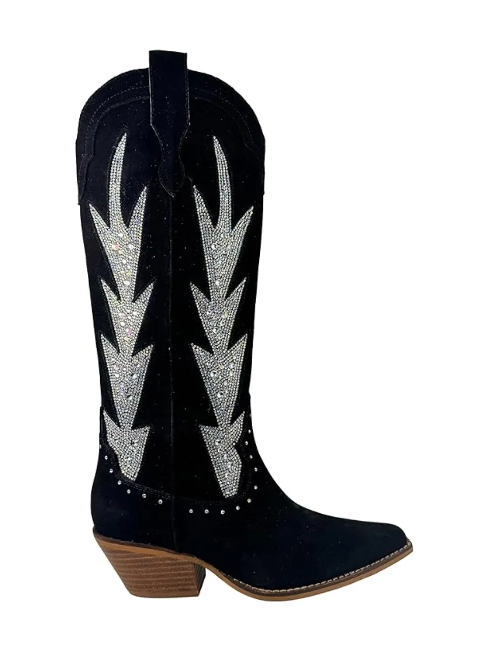 Velvet Western Cowboy Knee-High Boots
