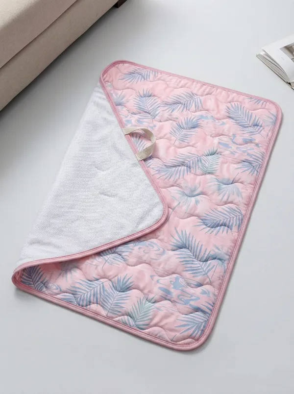 Summer Cooling Tropical Palm Leaf Pattern Cooling Mat