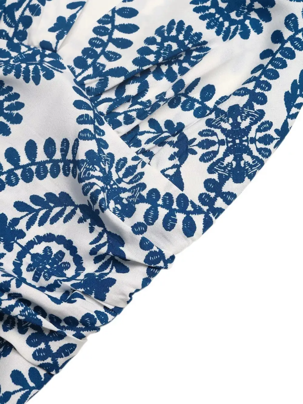 Textured Detail Printed Maxi Dress