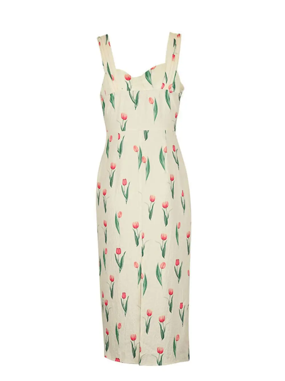 Printed Slit Dress Casual