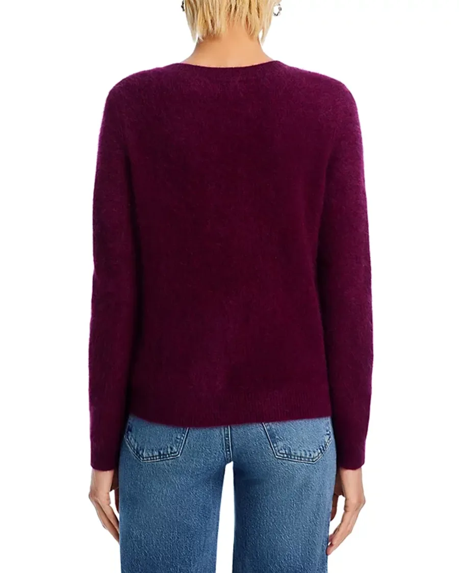 Crew Neck Cashmere Brushed Cashmere Sweater