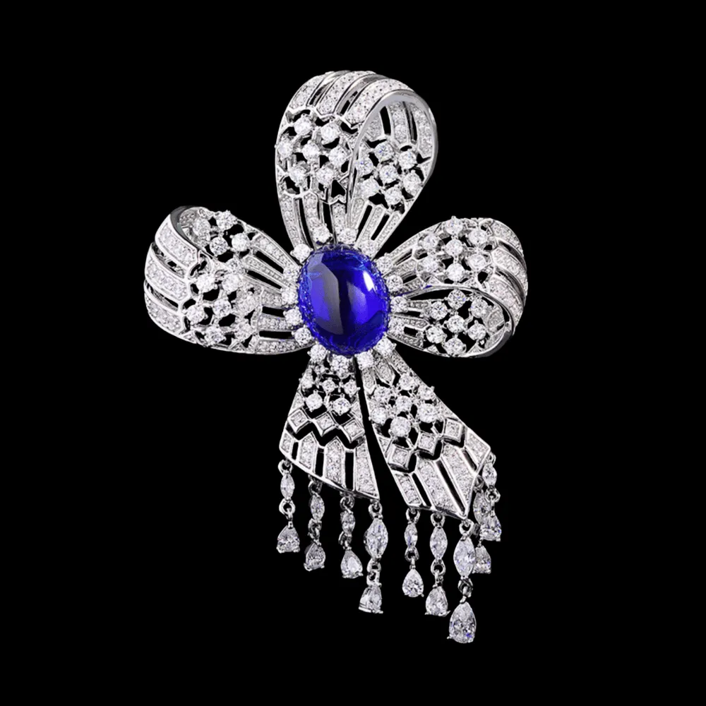 Vintage Ornate Bow Brooch
