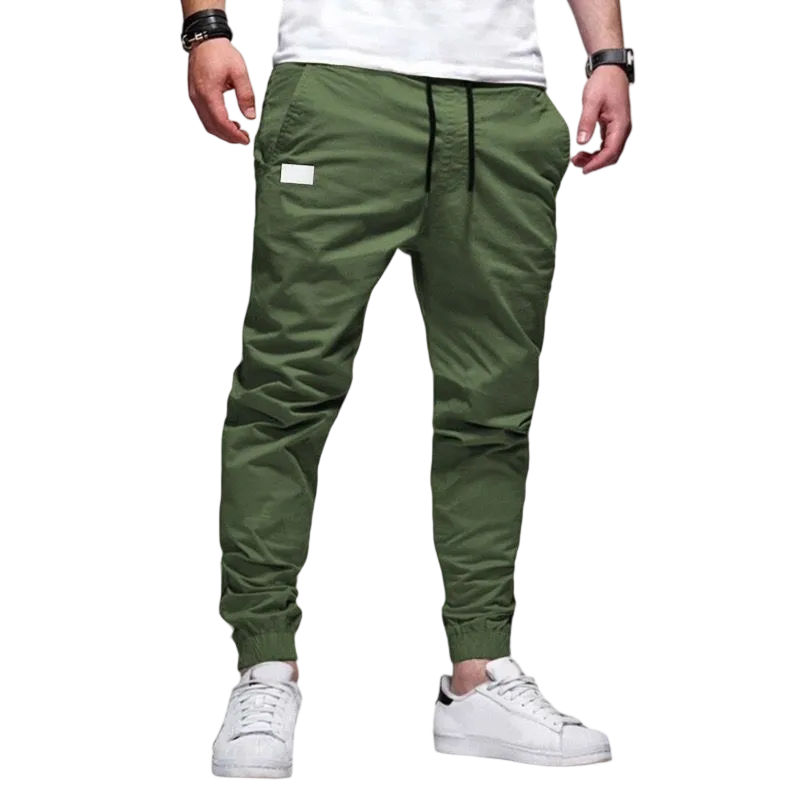 Men'S Solid Color Overalls Drawstring Sports Trendy Trousers Men'S Casual Drawstring Pants