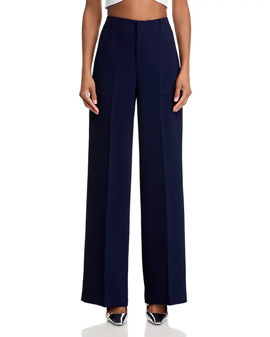 Side Slit Pockets Wide Leg Pants