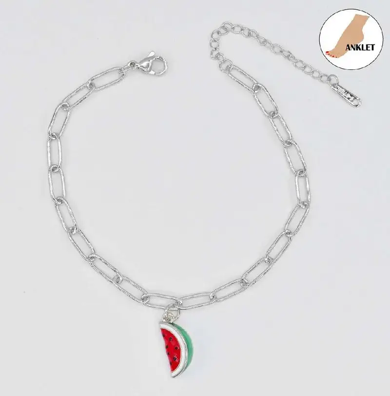 Delicate Watermelon Charm Anklet