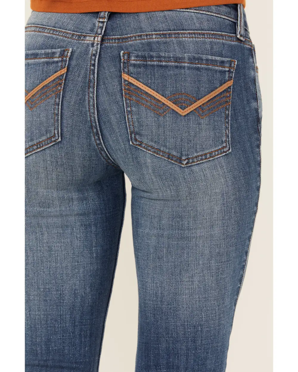 Mid Rise Bootcut Stretch Denim Jeans