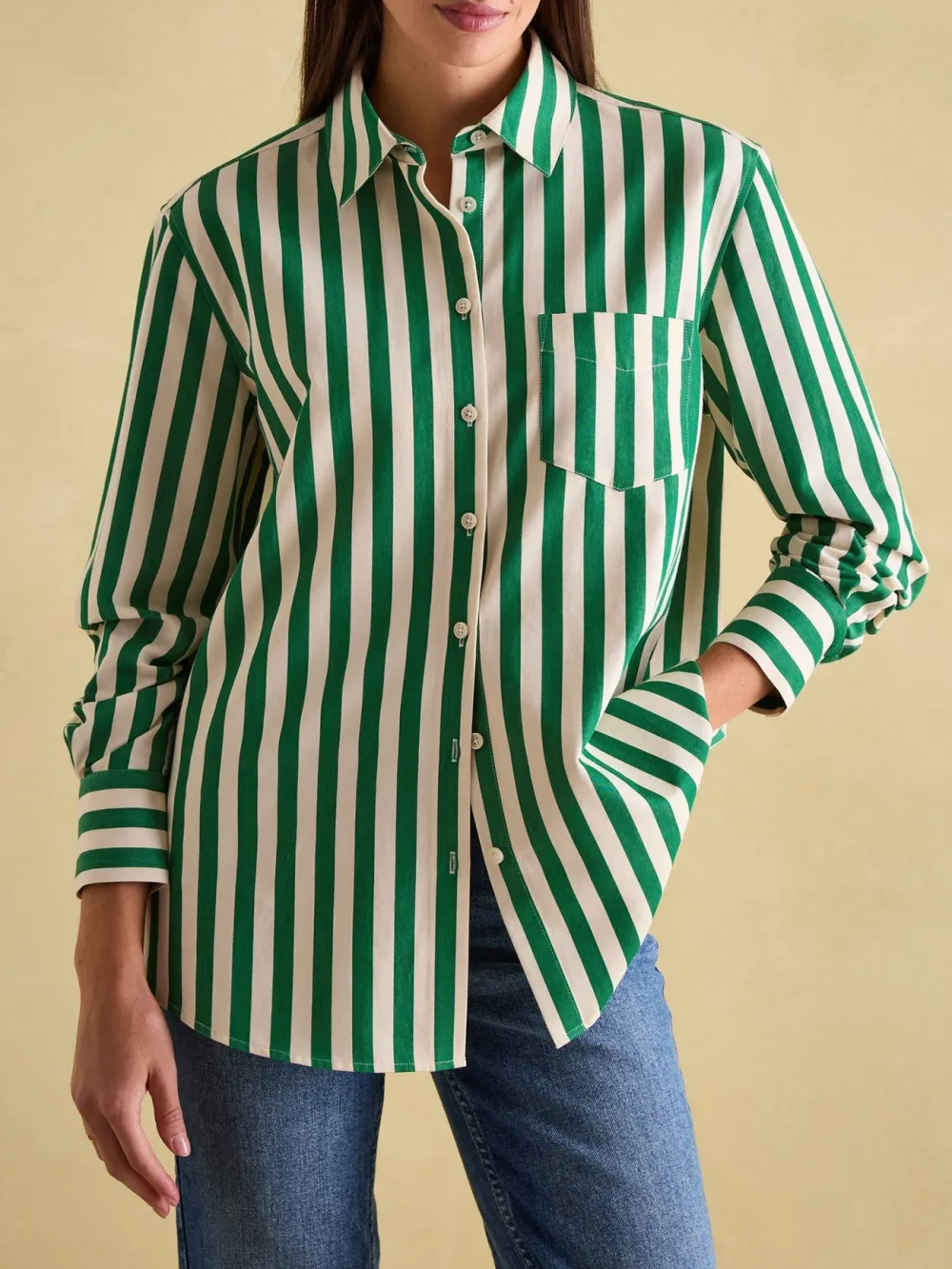 Daily Red & Cream Stripe Shirt