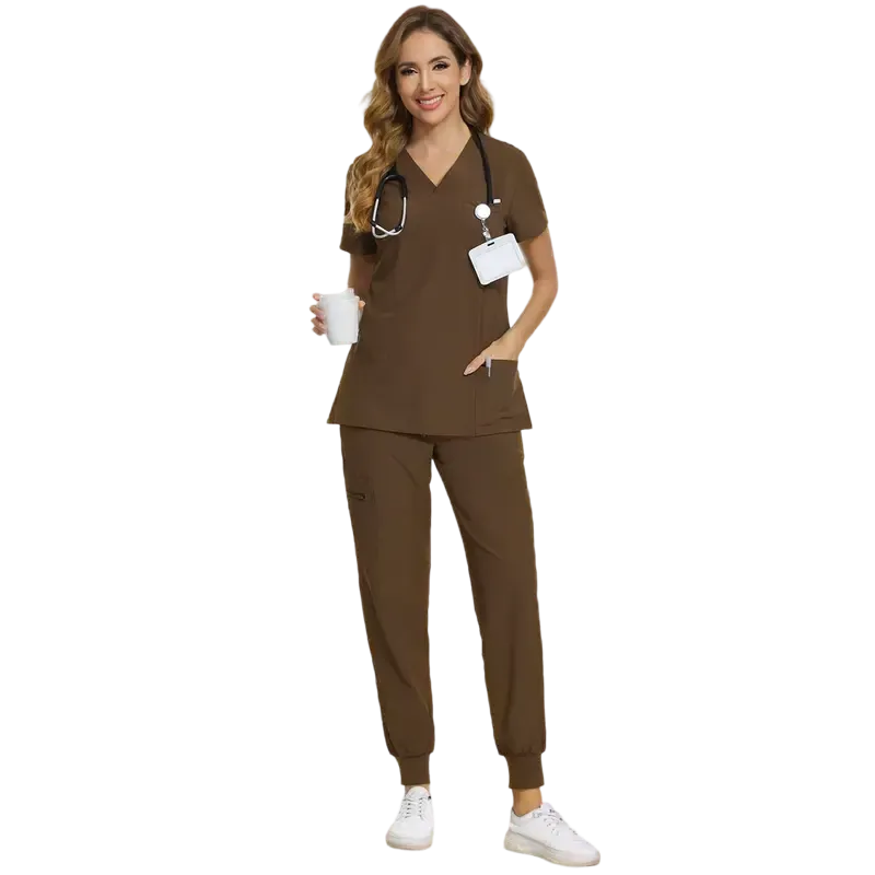 Women's Medical Suit - V-neck Top and Sweatpants