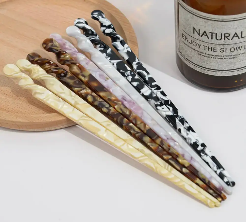 Simple Marbled Hair Pin