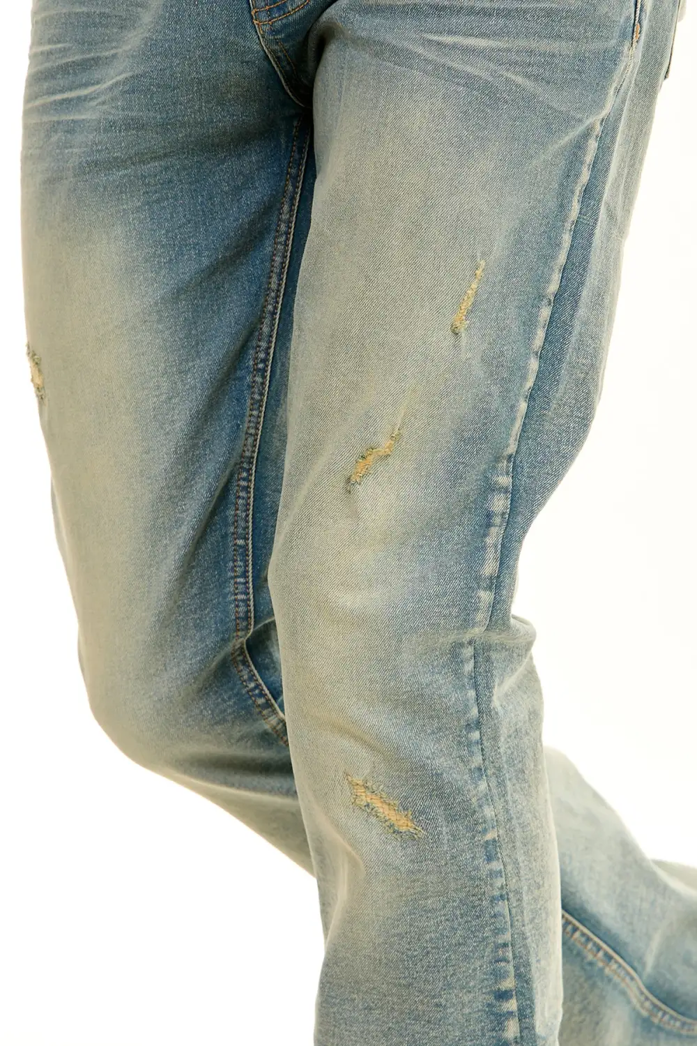 Men's Clean Flare Skinny Stacked Jeans