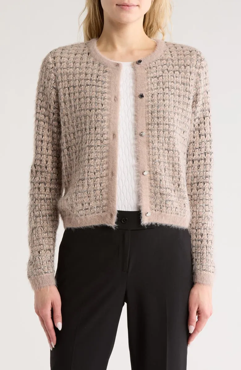 Textured Cardigan Sweater