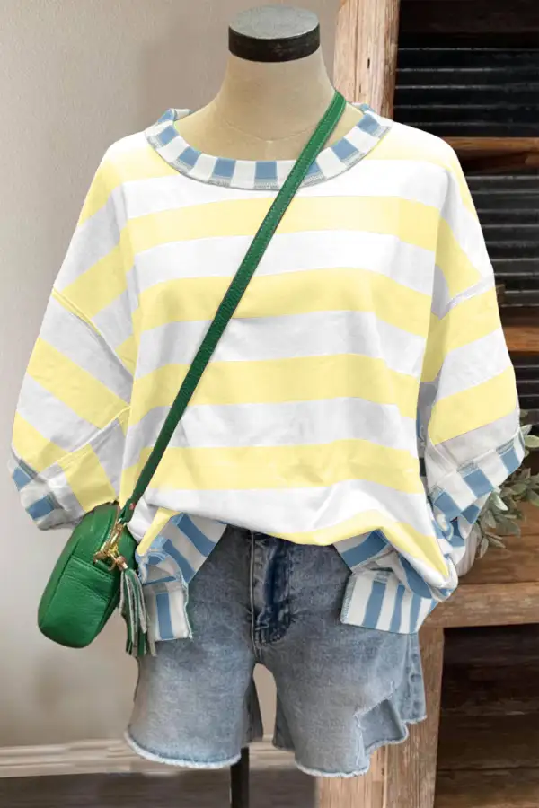 Airy Patchwork Relaxed Top