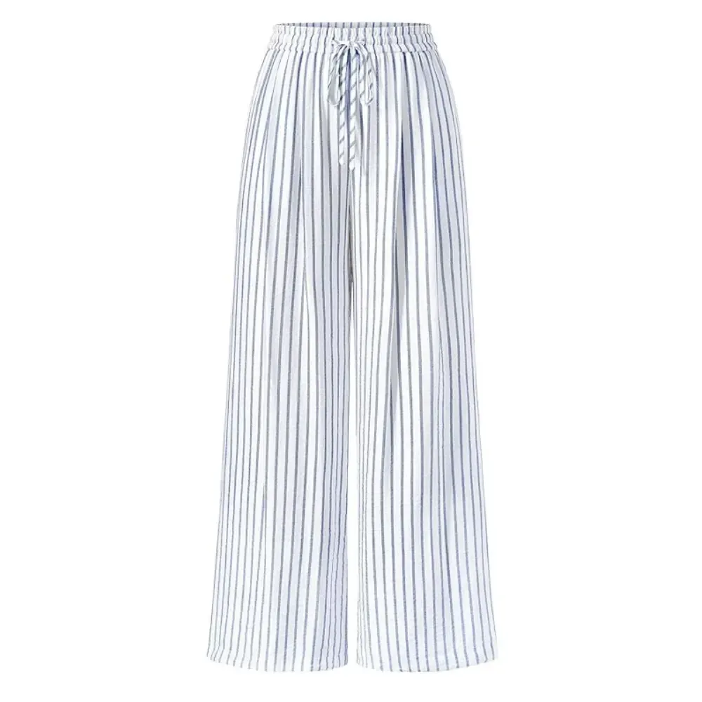 Women'S Elastic Waist Striped Lightweight Wide-Leg Pants-🔥7-Pack - All Colors Included, Only $24