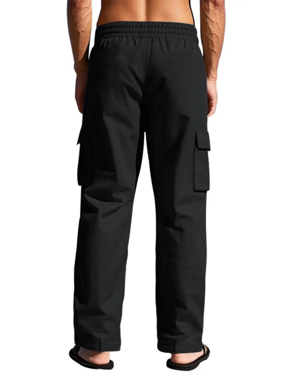 Men's Full Size Relaxed Fit Cargo Drawstring Pants
