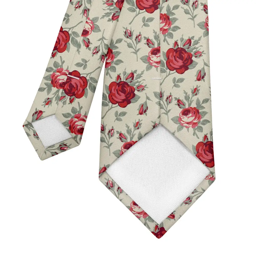 Elegant Floral Detail Necktie