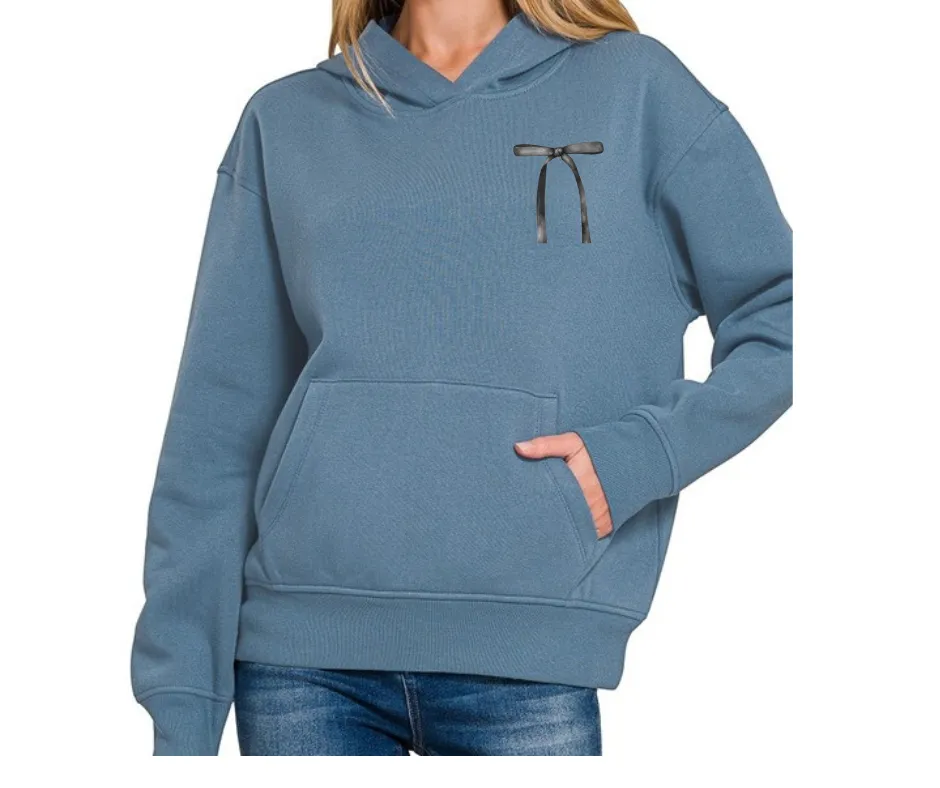 Dusty Bow Detail Sweatpants Sweatshirt