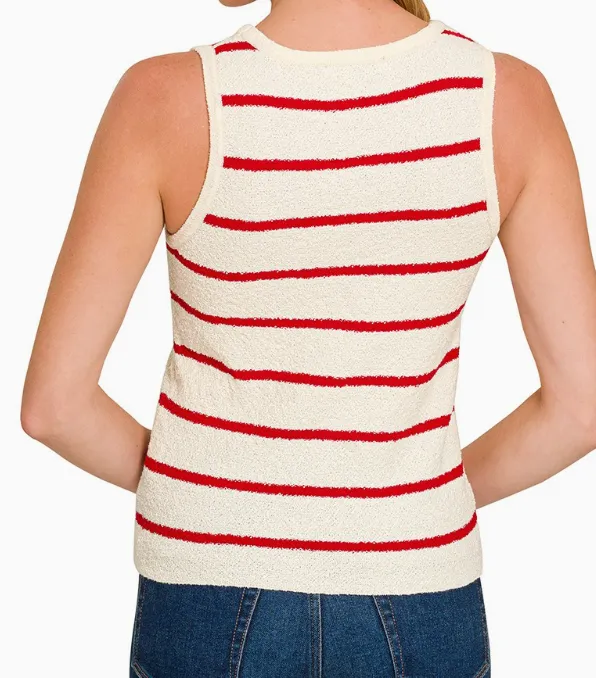 Favorite Striped Sleeveless Sweater