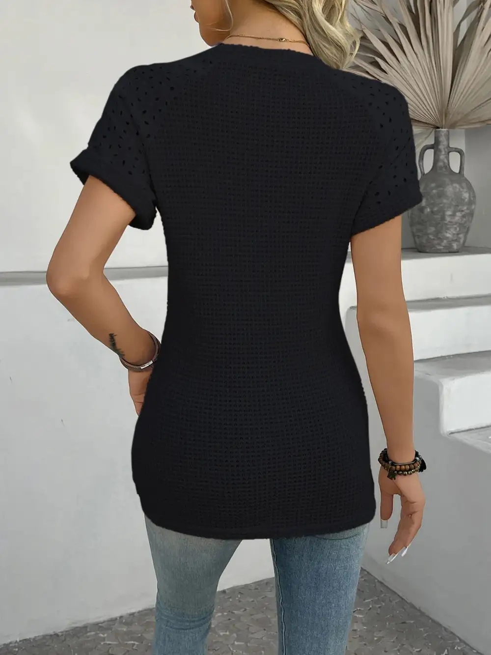 Tailored Short-Sleeve Knit T-Shirt
