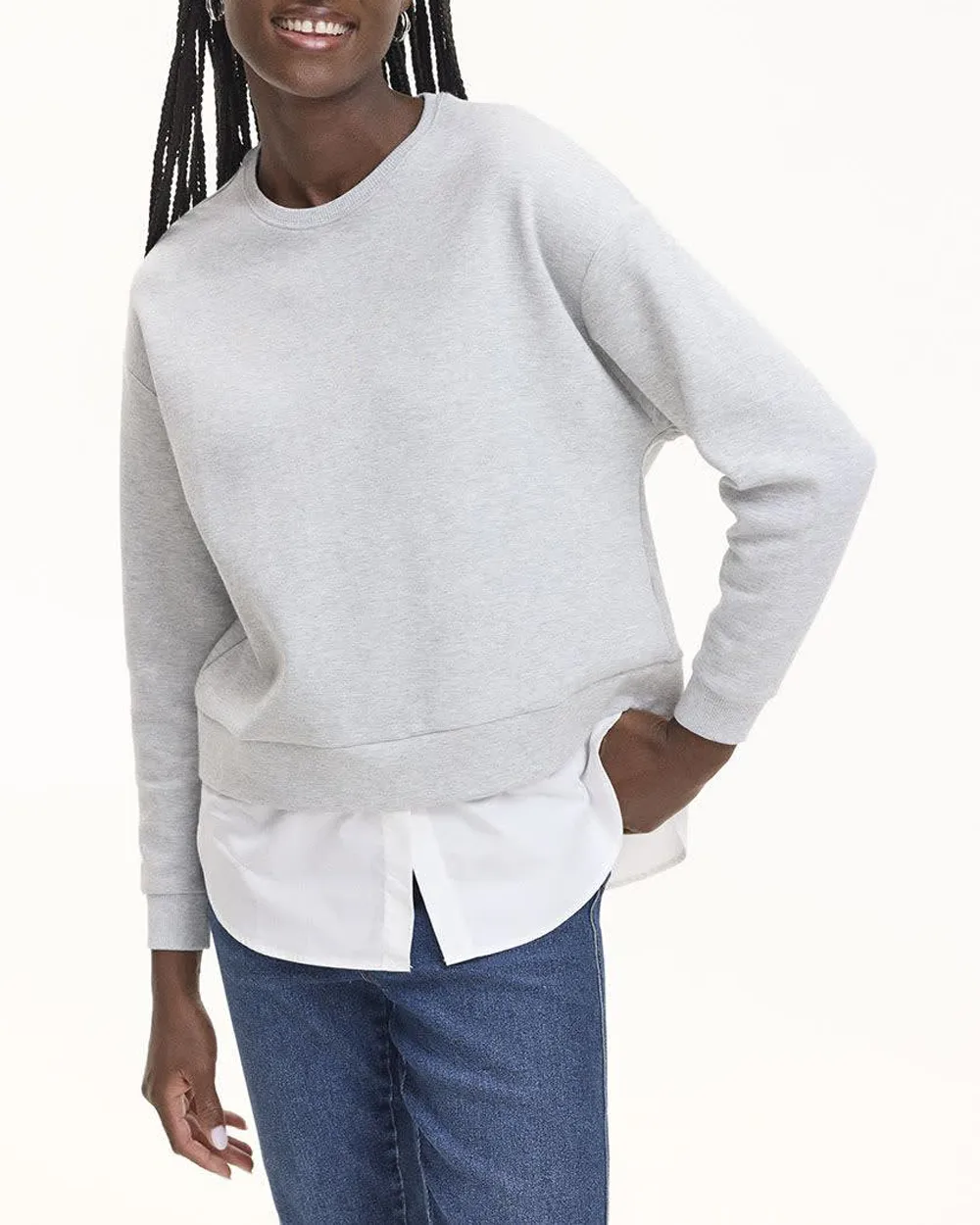 Long-Sleeve Regular Crew-Neck Sweatshirt