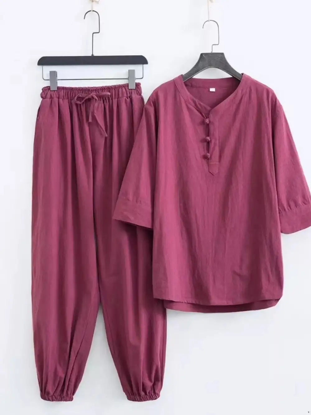 Men's Plus Size Chinese Style Top and Pants