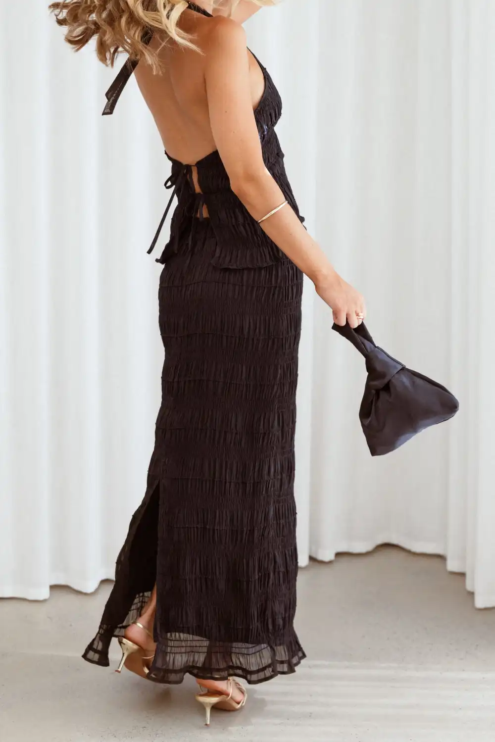Everyday Textured Maxi Midi Skirt