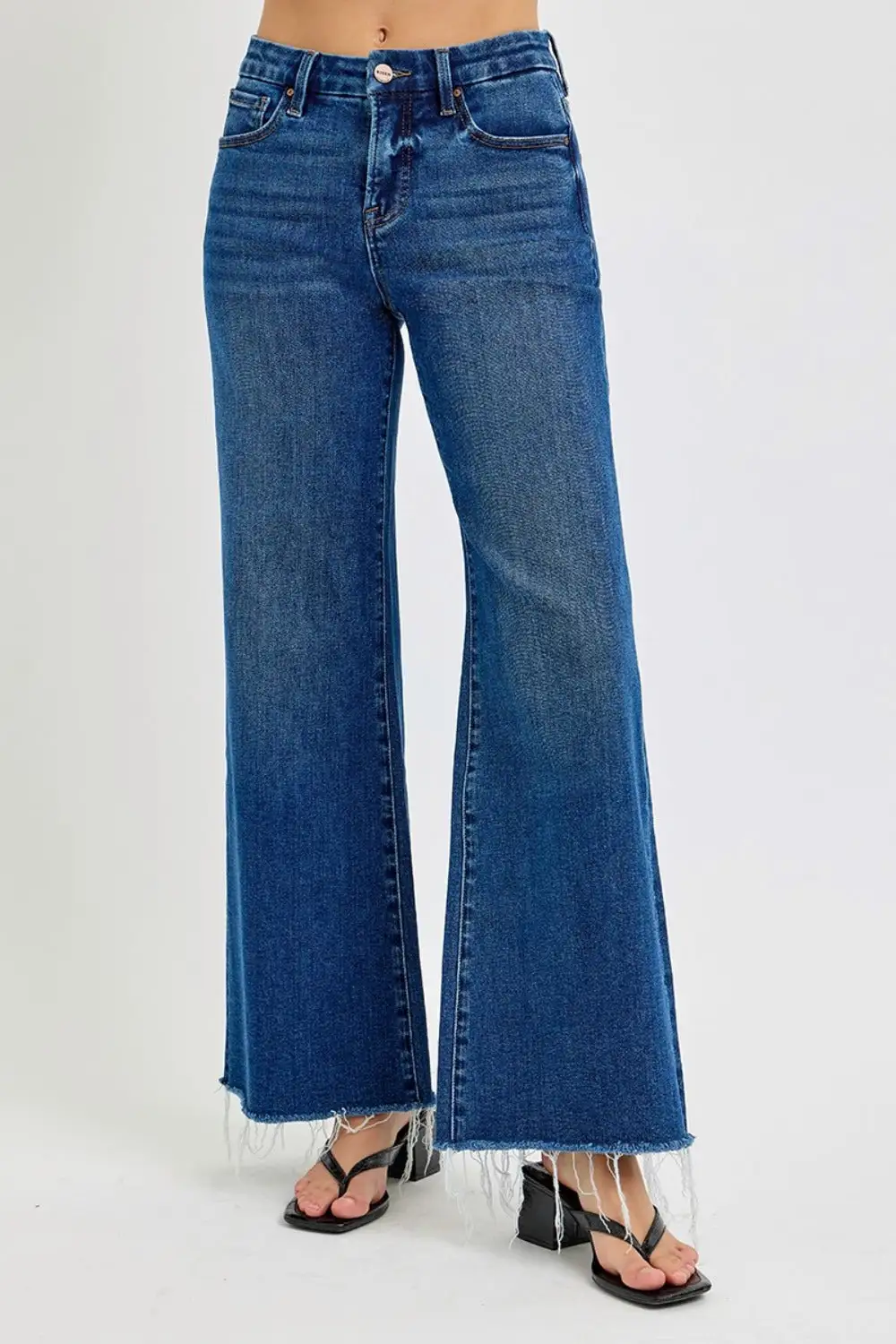Clean Pleated Denim Jeans