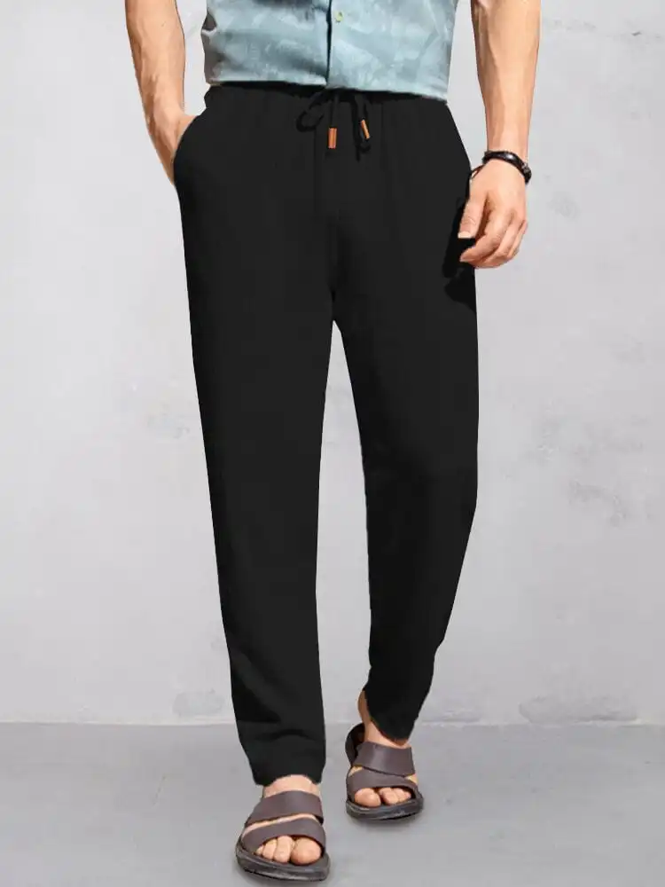 Casual Cotton Linen Straight Pants
