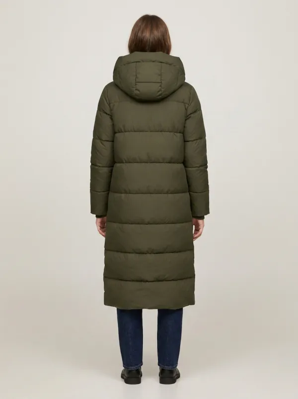 Elevated Padded Long Hooded Coat