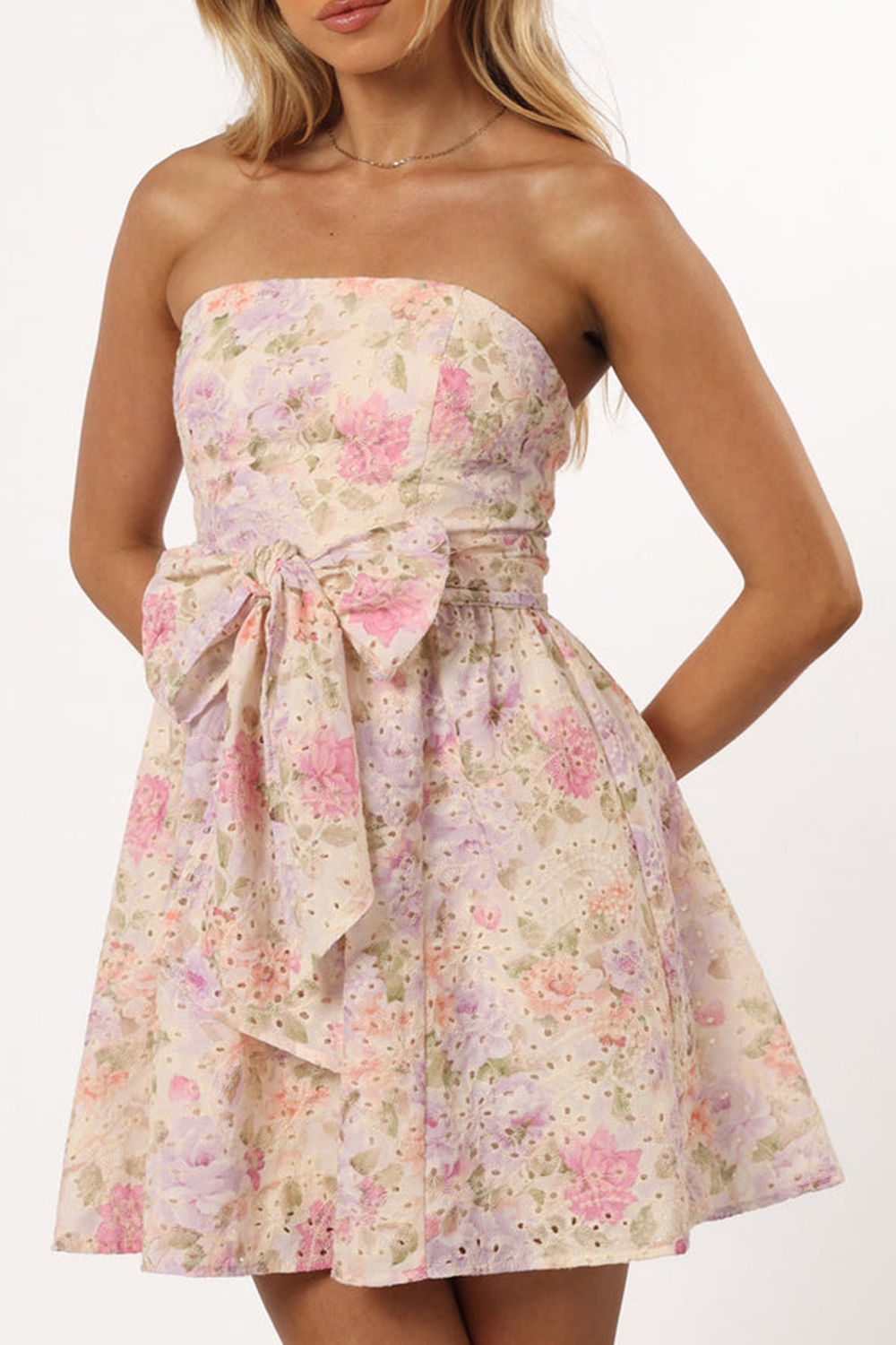PINK FLORAL CASUAL STYLE MINI DRESS