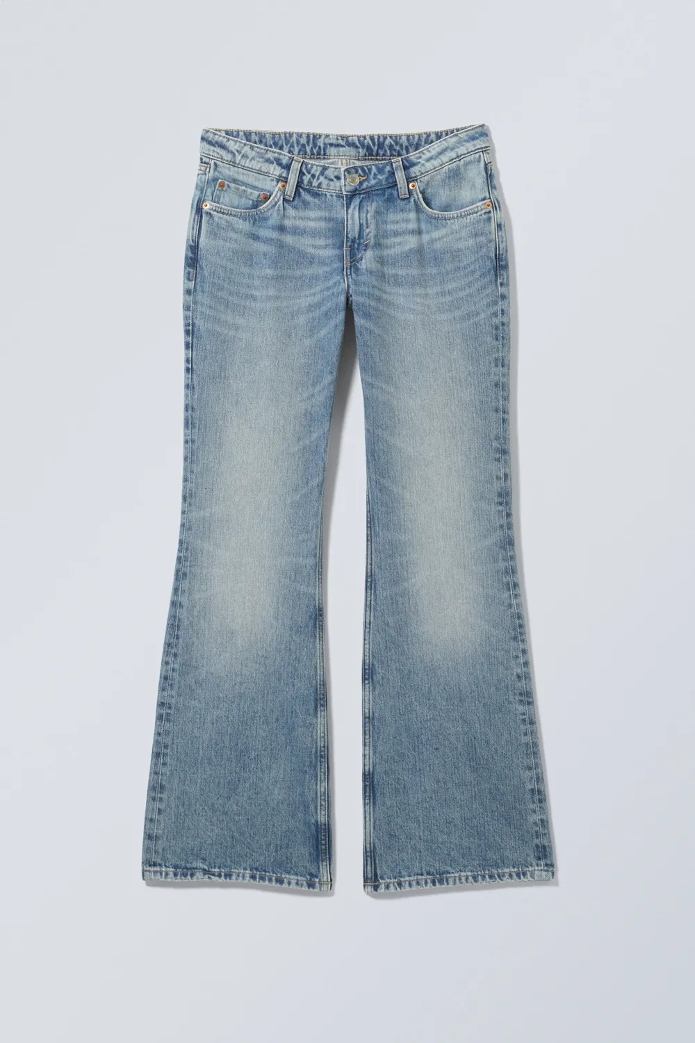 Button Bootcut Slim Jeans