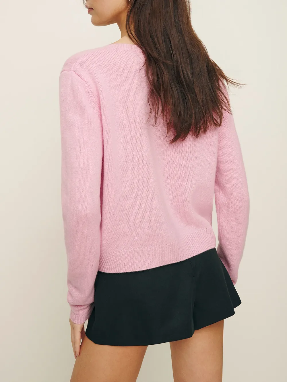 Crew Neck Cashmere Cardigan