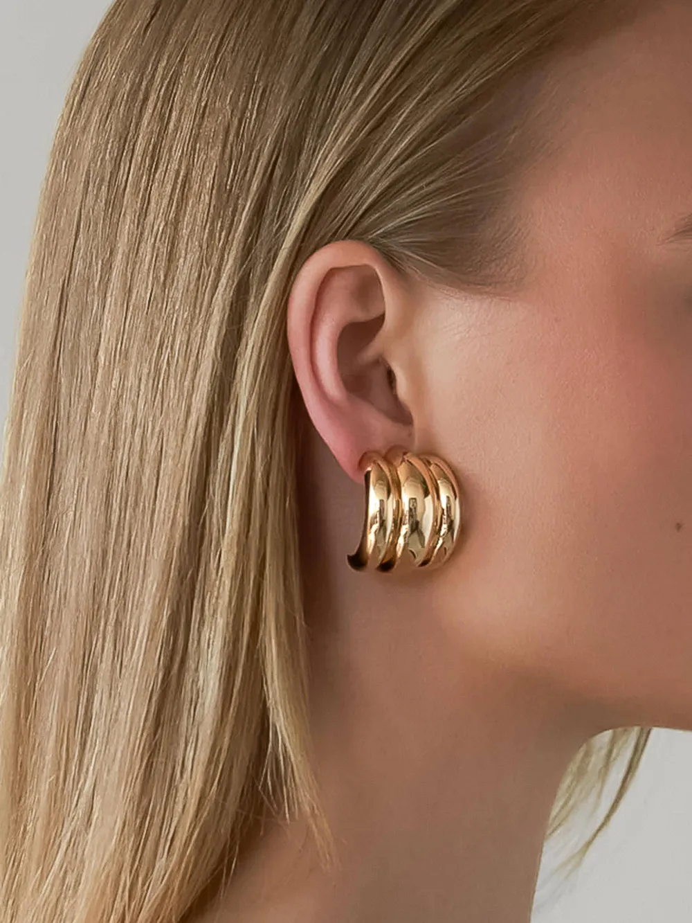 Layered Spiral Statement Earrings