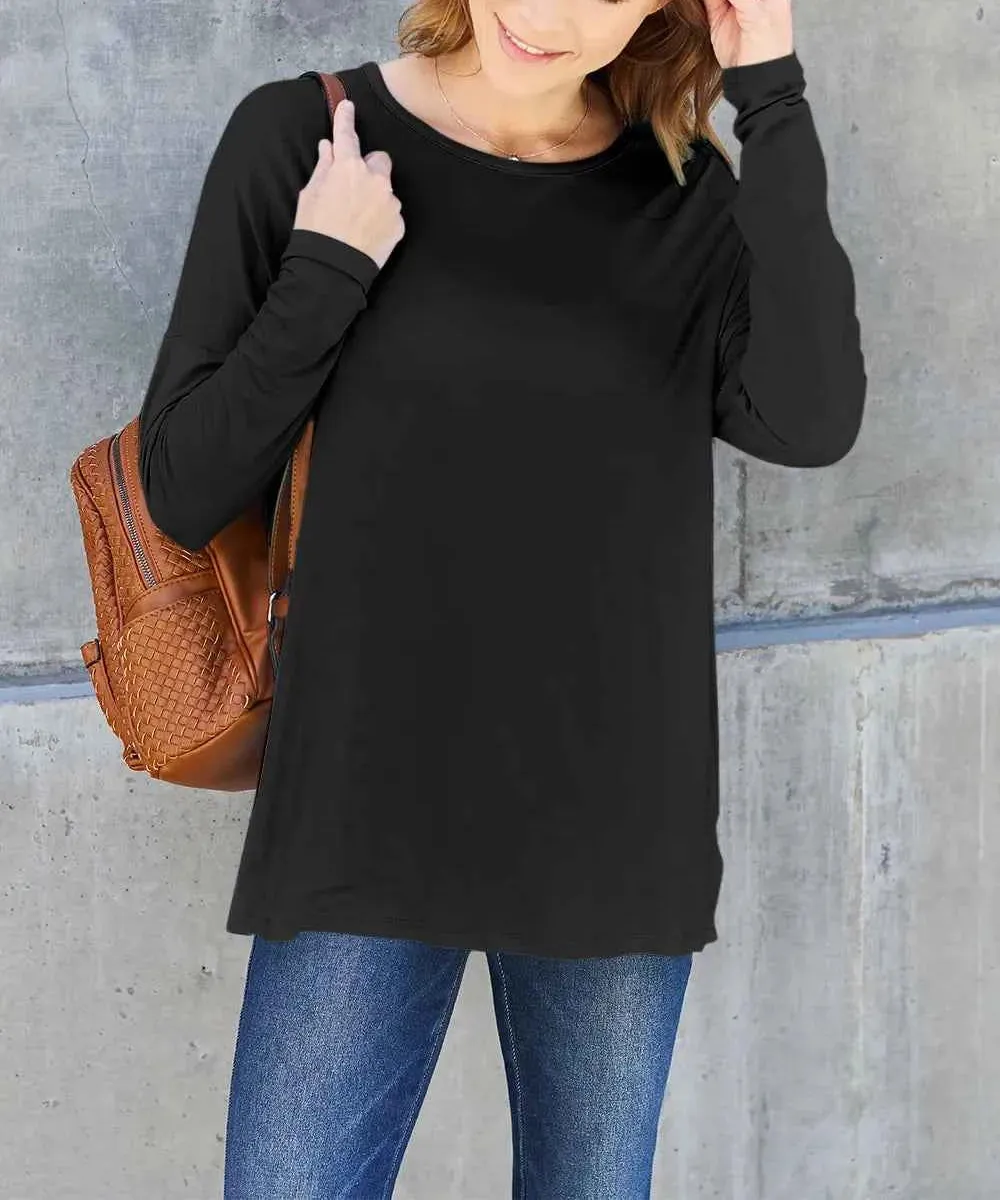 Round Neck Dropped Shoulder T-Shirt