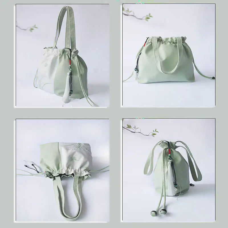 Embroidered Grass Bag