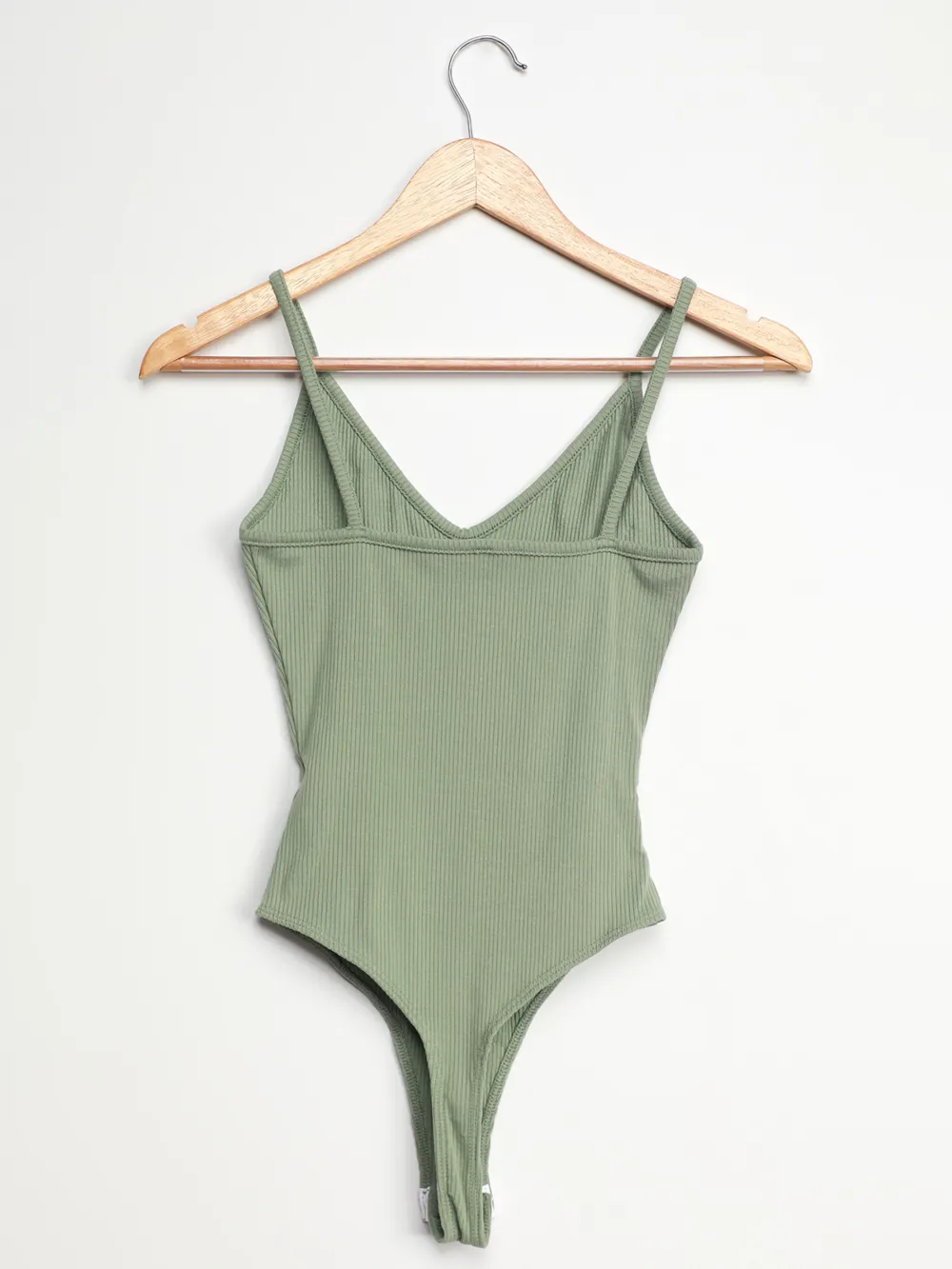 Ribbed V-Neck Cami Bodysuit