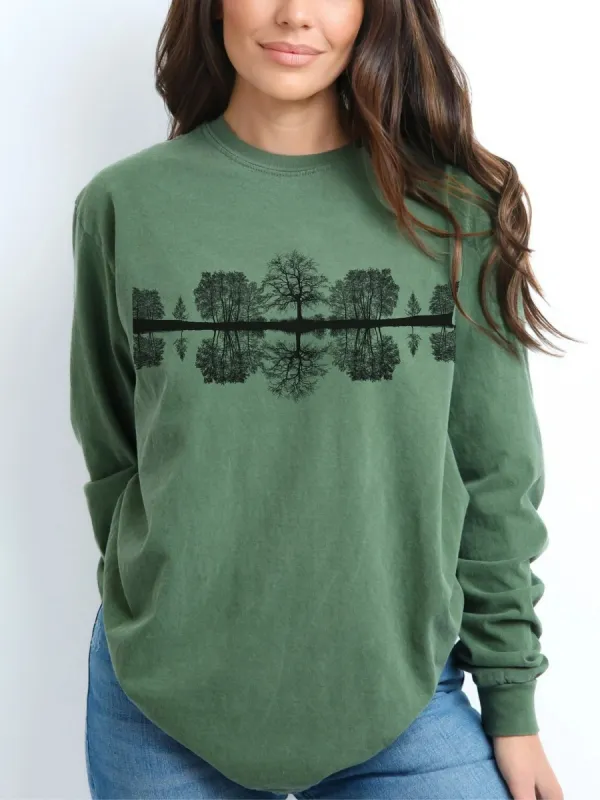 Lake Reflection Tree T-Shirt