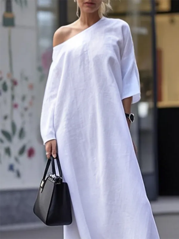 Shoulder Long Maxi Dress