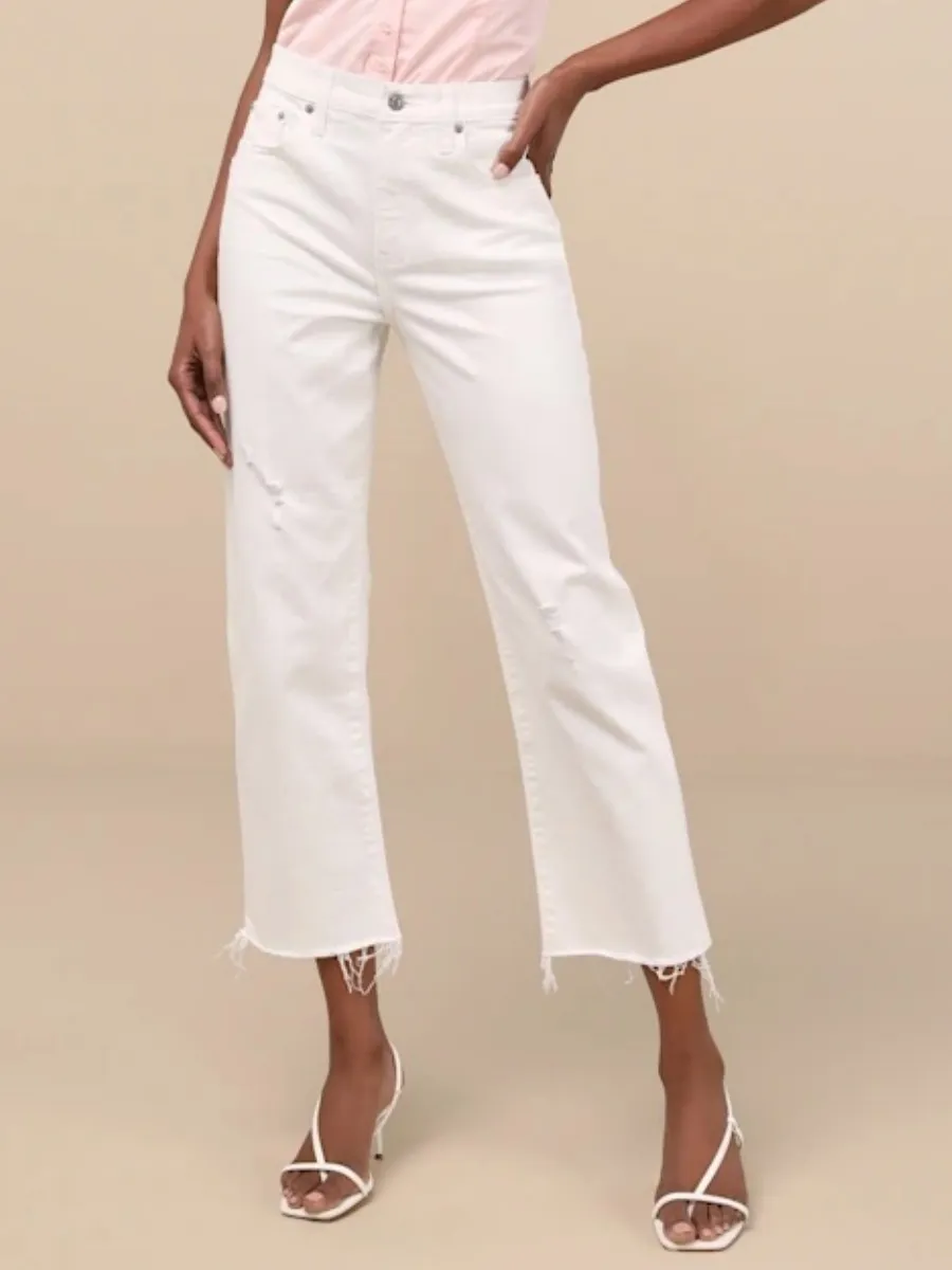 Casual Frayed Jeans