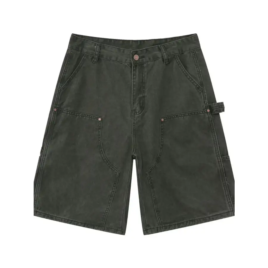 Men's Mid Rise Denim Shorts with Pockets