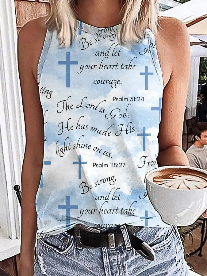 Women'sFaith God Cross Print Tank Top