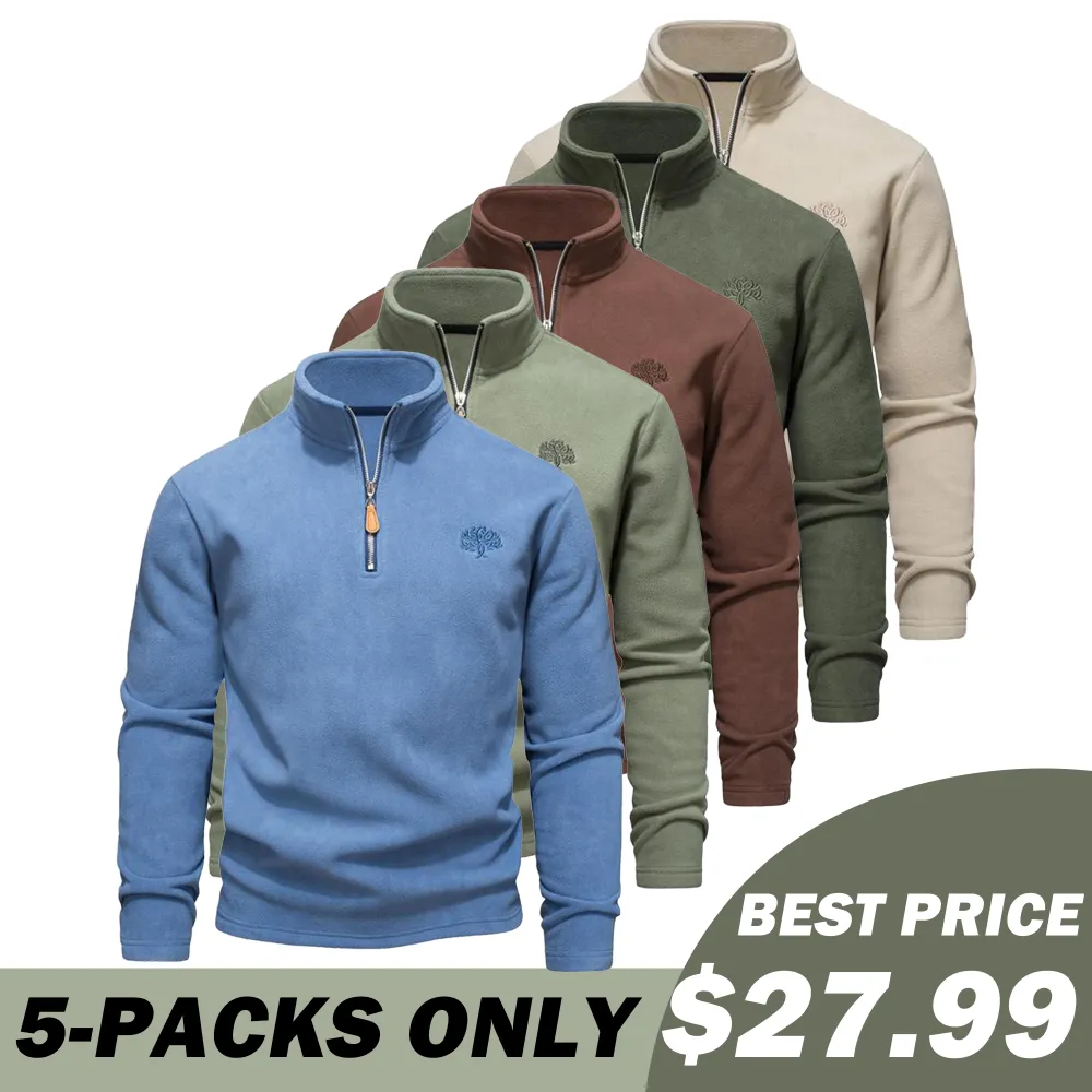 Men’s Half-Zip Fleece Sweatshirt | Warm, Casual & Comfortable