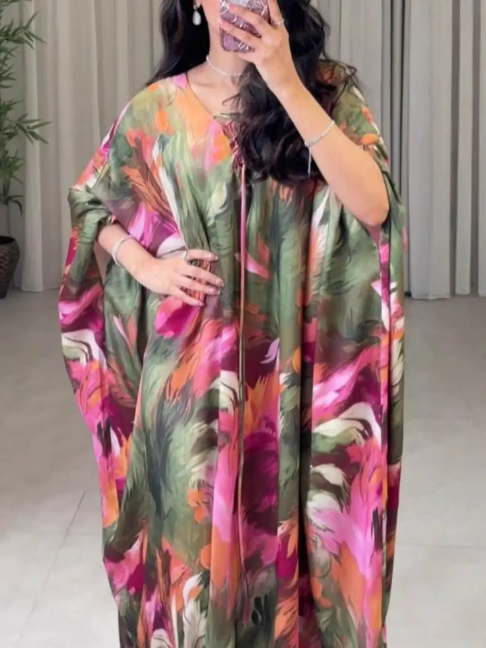 Bohemian Print Kaftan Kaftan Maxi Dress